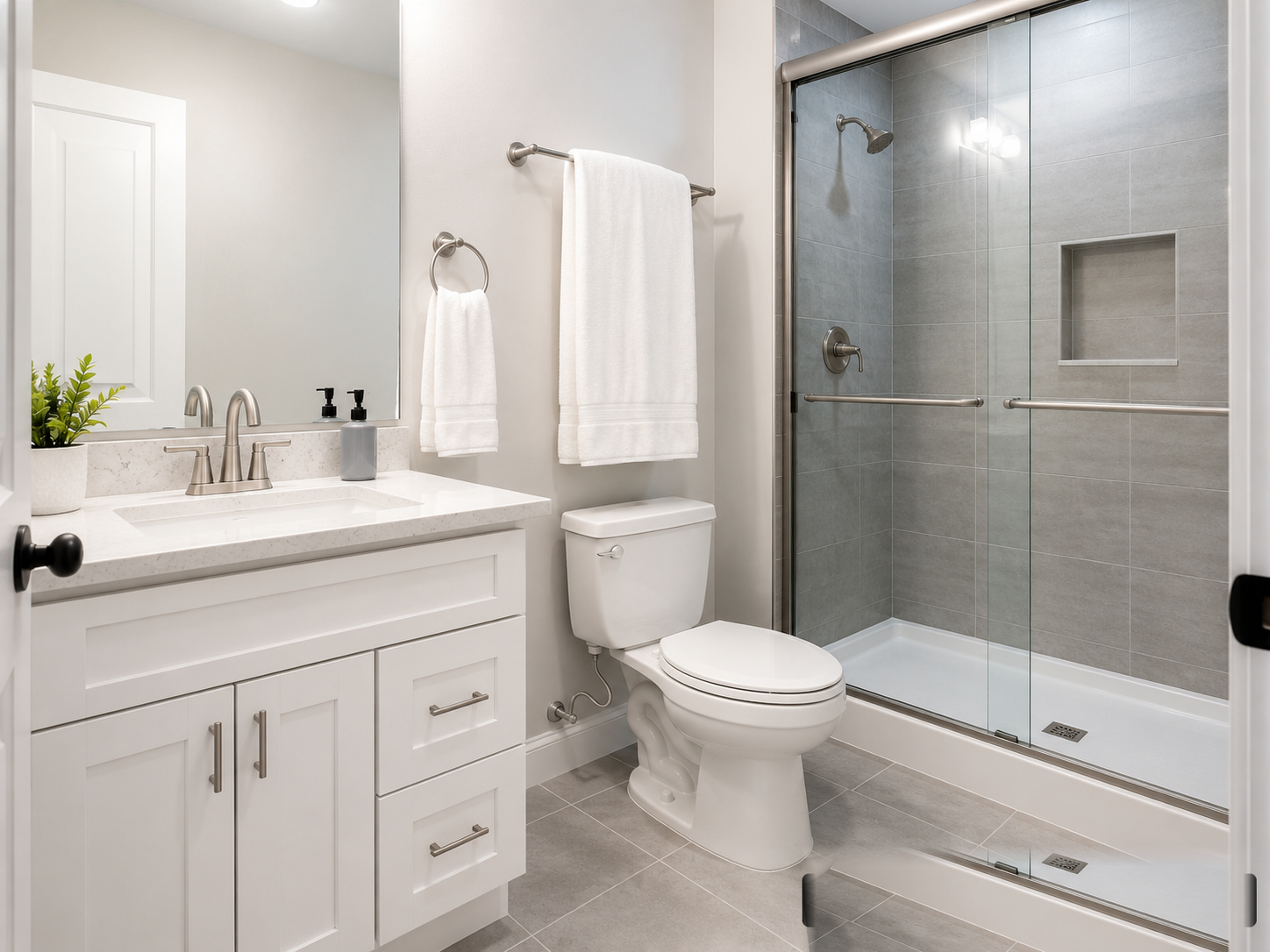 Clean bathroom after specialist bodily fluid cleanup